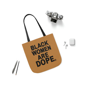 Tan Bwad Tote Bag (black strap)